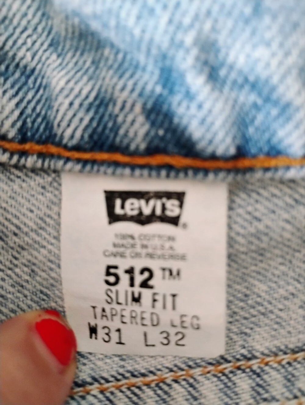 Levi's Light Blue 512 Straight Leg Jeans 31/32 - Picture 2 of 9